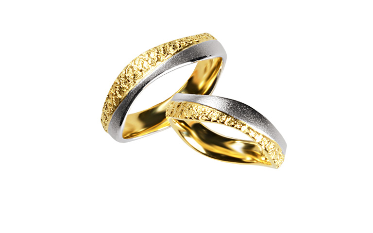 05341+05342-wedding rings, gold 750